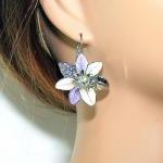 Flower Necklace - Purple Flower Necklace Set -..