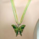 Butterfly Necklace Set - Green Butterfly Necklace..